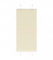 vidaXL Pleated Blind Cream 60x100 cm Fabric Width 59.4 cm Polyester — Size: 60 x 100 cm