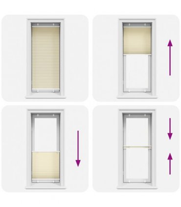 vidaXL Pleated Blind Cream 60x100 cm Fabric Width 59.4 cm Polyester — Size: 60 x 100 cm