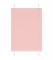 vidaXL Pleated Blind Pink 95x150 cm Fabric Width 94.4 cm Polyester — Size: 95 x 150 cm