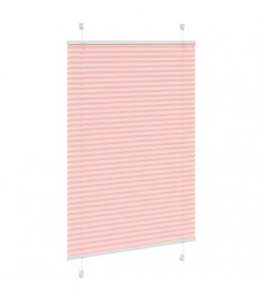 vidaXL Pleated Blind Pink 95x150 cm Fabric Width 94.4 cm Polyester — Size: 95 x 150 cm