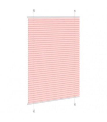 vidaXL Pleated Blind Pink 95x150 cm Fabric Width 94.4 cm Polyester — Size: 95 x 150 cm