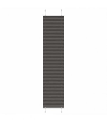 vidaXL Pleated Blind Black 40x200 cm Fabric Width 39.4 cm Polyester — Size: 40 x 200 cm