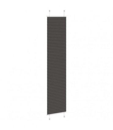 vidaXL Pleated Blind Black 40x200 cm Fabric Width 39.4 cm Polyester — Size: 40 x 200 cm