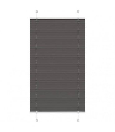 vidaXL Pleated Blind Black 80x100 cm Fabric Width 79.4 cm Polyester — Size: 80 x 100 cm