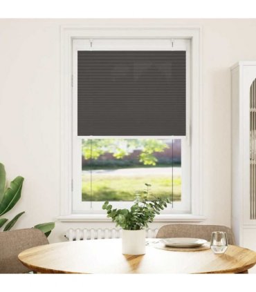 vidaXL Pleated Blind Black 80x100 cm Fabric Width 79.4 cm Polyester — Size: 80 x 100 cm