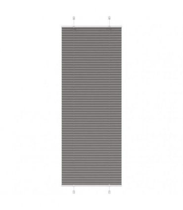 vidaXL Pleated Blind Anthracite 75x200 cm Fabric Width 74.4 cm Polyester — Size: 75 x 200 cm