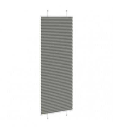 vidaXL Pleated Blind Anthracite 75x200 cm Fabric Width 74.4 cm Polyester — Size: 75 x 200 cm