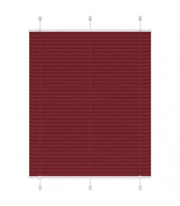 vidaXL Pleated Blind Bordeaux Red 110x100 cm Fabric Width 109.4 cm Polyester — Size: 110 x 100 cm