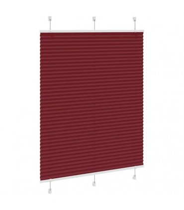 vidaXL Pleated Blind Bordeaux Red 110x100 cm Fabric Width 109.4 cm Polyester — Size: 110 x 100 cm