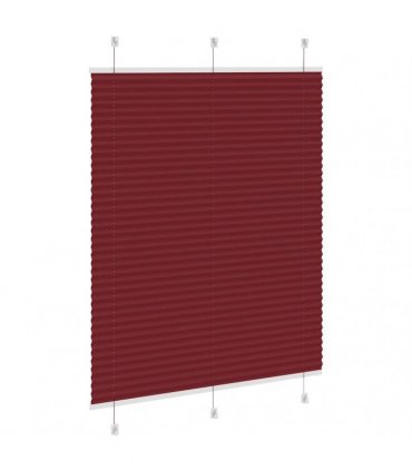 vidaXL Pleated Blind Bordeaux Red 110x100 cm Fabric Width 109.4 cm Polyester — Size: 110 x 100 cm