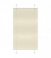 vidaXL Pleated Blind Cream 75x150 cm Fabric Width 74.4 cm Polyester — Size: 75 x 150 cm