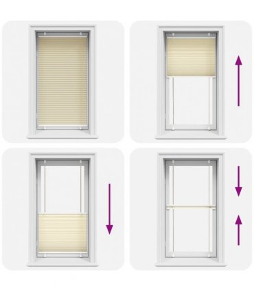 vidaXL Pleated Blind Cream 75x150 cm Fabric Width 74.4 cm Polyester — Size: 75 x 150 cm