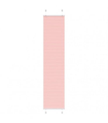 vidaXL Pleated Blind Pink 50x200 cm Fabric Width 49.4 cm Polyester — Size: 50 x 200 cm