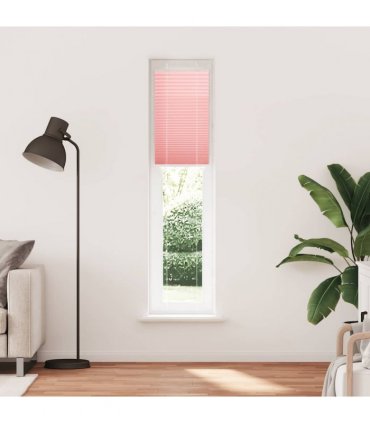 vidaXL Pleated Blind Pink 50x200 cm Fabric Width 49.4 cm Polyester — Size: 50 x 200 cm