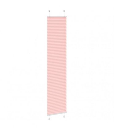 vidaXL Pleated Blind Pink 50x200 cm Fabric Width 49.4 cm Polyester — Size: 50 x 200 cm