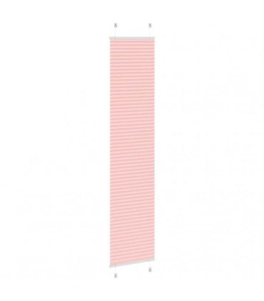vidaXL Pleated Blind Pink 50x200 cm Fabric Width 49.4 cm Polyester — Size: 50 x 200 cm