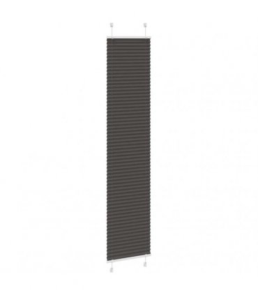 vidaXL Pleated Blind Black 50x200 cm Fabric Width 49.4 cm Polyester — Size: 50 x 200 cm
