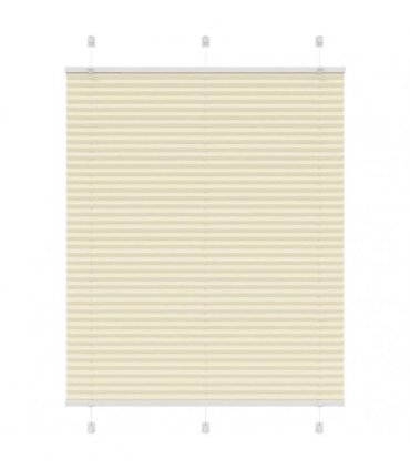 vidaXL Pleated Blind Cream 105x100 cm Fabric Width 104.4 cm Polyester — Size: 105 x 100 cm