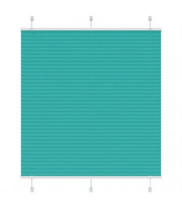 vidaXL Pleated Blind Petrol Green 115x150 cm Fabric Width 114.4 cm Polyester — Size: 115 x 150 cm