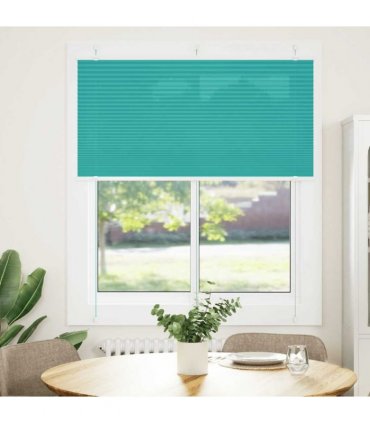 vidaXL Pleated Blind Petrol Green 115x150 cm Fabric Width 114.4 cm Polyester — Size: 115 x 150 cm