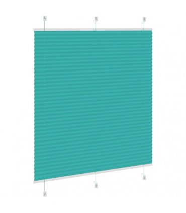 vidaXL Pleated Blind Petrol Green 115x150 cm Fabric Width 114.4 cm Polyester — Size: 115 x 150 cm