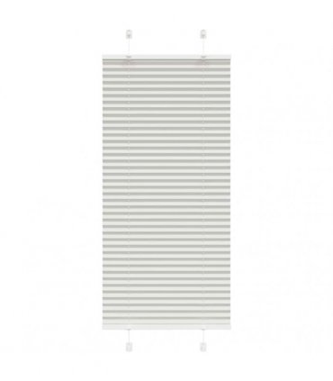 vidaXL Pleated Blind Light Grey 60x100 cm Fabric Width 59.4 cm Polyester — Size: 60 x 100 cm