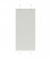 vidaXL Pleated Blind Light Grey 60x100 cm Fabric Width 59.4 cm Polyester — Size: 60 x 100 cm