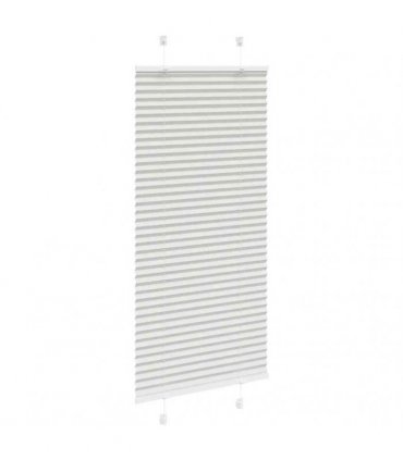 vidaXL Pleated Blind Light Grey 60x100 cm Fabric Width 59.4 cm Polyester — Size: 60 x 100 cm