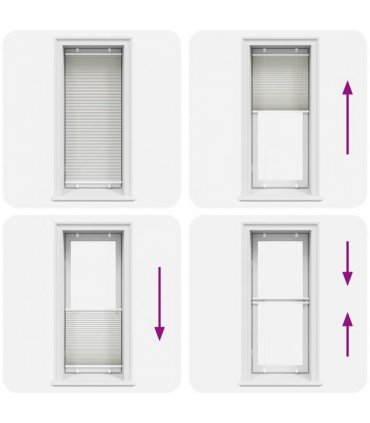 vidaXL Pleated Blind Light Grey 60x100 cm Fabric Width 59.4 cm Polyester — Size: 60 x 100 cm