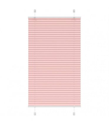 vidaXL Pleated Blind Pink 70x100 cm Fabric Width 69.4 cm Polyester — Size: 70 x 100 cm