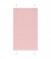 vidaXL Pleated Blind Pink 70x100 cm Fabric Width 69.4 cm Polyester — Size: 70 x 100 cm