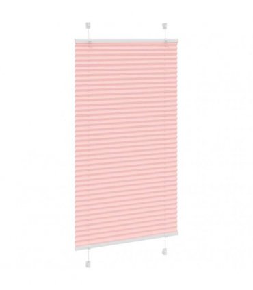 vidaXL Pleated Blind Pink 70x100 cm Fabric Width 69.4 cm Polyester — Size: 70 x 100 cm