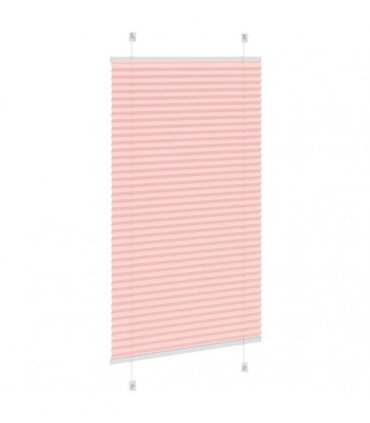 vidaXL Pleated Blind Pink 70x100 cm Fabric Width 69.4 cm Polyester — Size: 70 x 100 cm