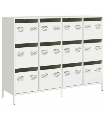 vidaXL Sideboard White 135x39x103.5 cm Cold-rolled Steel