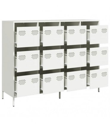 vidaXL Sideboard White 135x39x103.5 cm Cold-rolled Steel