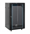 vidaXL 18U Network Cabinet 19" IP20 Black 60x60x100 cm — Size: 60 x 60 x 100 cm