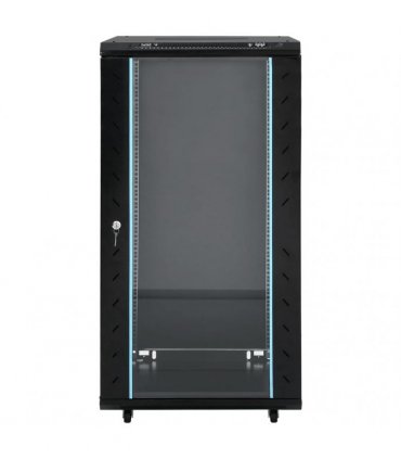 vidaXL 22U Network Cabinet 19" IP20 Black 60x60x120 cm — Size: 60 x 60 x 120 cm