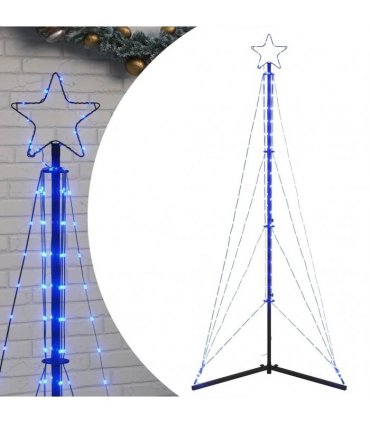 vidaXL LED Christmas Tree 363 LEDs Blue 182 cm
