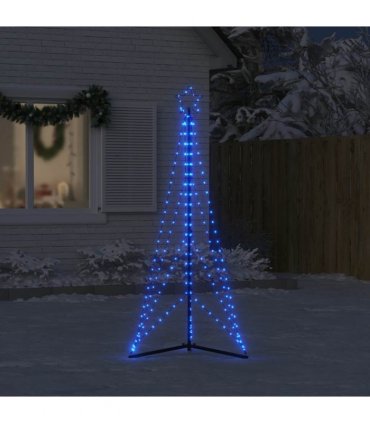 vidaXL LED Christmas Tree 363 LEDs Blue 182 cm