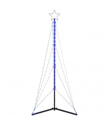 vidaXL LED Christmas Tree 363 LEDs Blue 182 cm