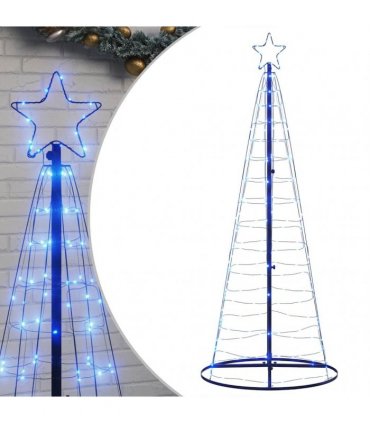 vidaXL LED Christmas Tree 200 LEDs Blue 180 cm