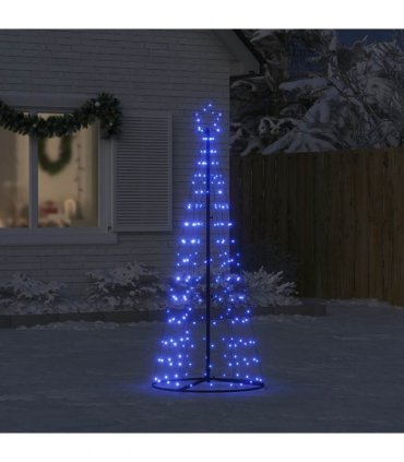 vidaXL LED Christmas Tree 200 LEDs Blue 180 cm