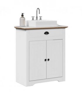 vidaXL Bathroom Sink Cabinet BODO White and Brown 70x35x80 cm