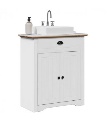 vidaXL Bathroom Sink Cabinet BODO White and Brown 70x35x80 cm