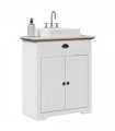 vidaXL Bathroom Sink Cabinet BODO White and Brown 70x35x80 cm