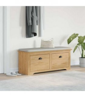 vidaXL Hallway Bench BODO Honey Brown 118 x 40 x 50 cm Engineered Wood