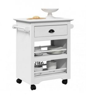 vidaXL Kitchen Trolley BODO White 67.5x45x80 cm