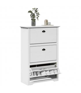 vidaXL Shoe Rack BODO White 80x35x118 cm