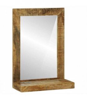 vidaXL Bathroom Mirror Brown 50 x 22 x 70 cm Solid Mango Wood