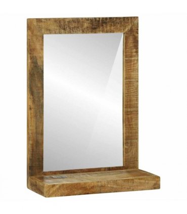 vidaXL Bathroom Mirror Brown 50 x 22 x 70 cm Solid Mango Wood